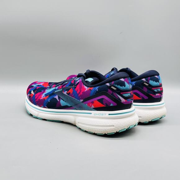Brooks Shoes Women 9.5 Blue Pink Ghost 15 Low Top Road Running Athletic Sneakers - Picture 5 of 10